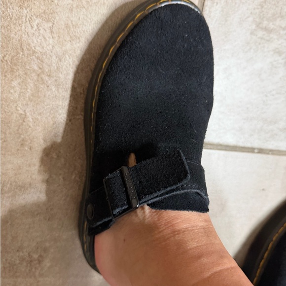 Dr. Martens Black Suede Slip-On Sandals - Picture 7 of 10